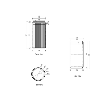 Civaro Floor Standing Matte White Pillar Cabinet