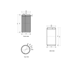 Civaro Floor Standing Matte White Pillar Cabinet