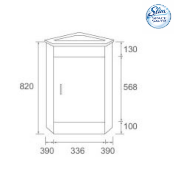 Serin Freestanding Corner Bathroom Vanity