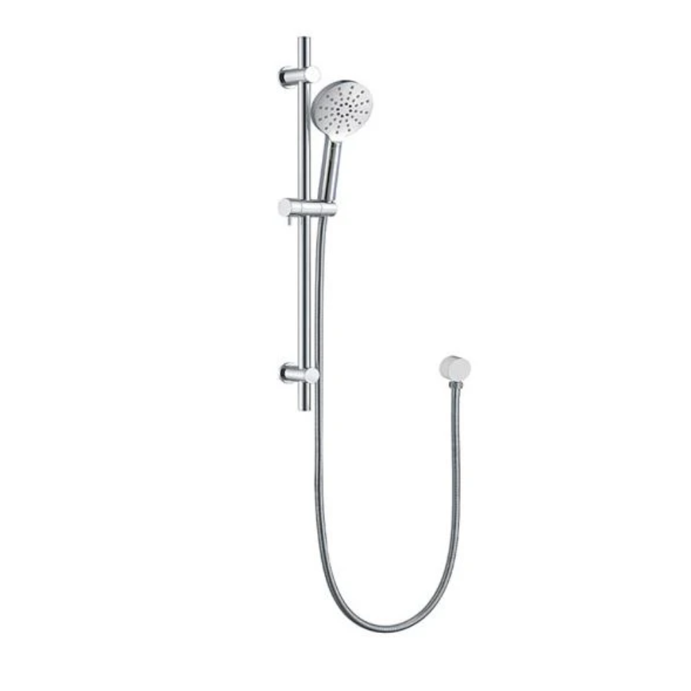 'STEEL' Round Multifunction Sliding Shower On Rail