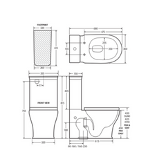 Lillian Tornado Flush Back-to-Wall Toilet