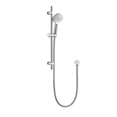 'STEEL' Round Multifunction Sliding Shower On Rail