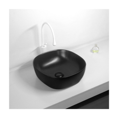 Soft Square Basin 370x370x120MM - Available in Gloss/Matte White and Matte Black