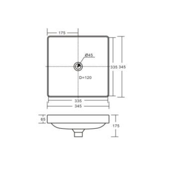 Aluca Square Semi-Inset Basin - 5 Colours Available