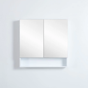 Matte White Shaving Cabinet with Shelf