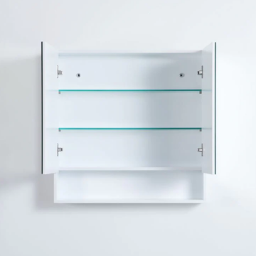 Matte White Shaving Cabinet with Shelf