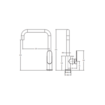Empire Slim Gooseneck Sink Mixer - 5 Colours Available