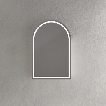 LED Roma Arch Shaving Cabinet Matte White - 900x600mm