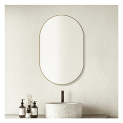 Pill Mirror with Frame - Multiple Colours