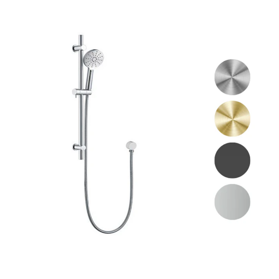 'STEEL' Round Multifunction Sliding Shower On Rail