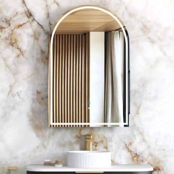LED Archie 900x600 Black Oak Shaving Cabinet