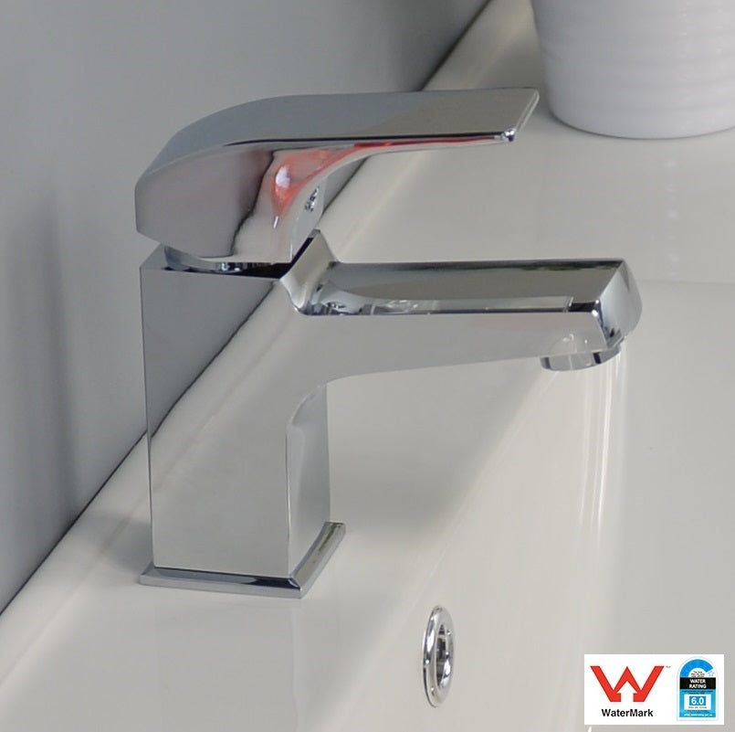 Square Curved basin mixer Polished Chrome - Royal Edge140