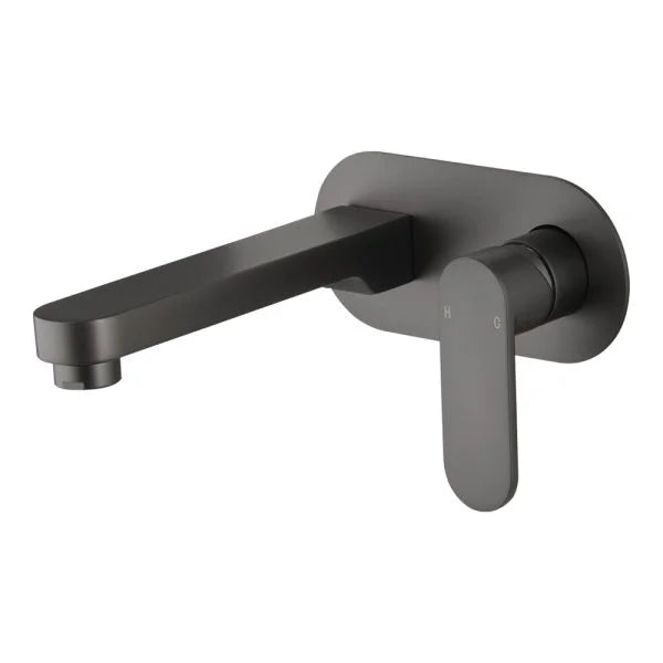Saffron Wall Plate Mixer Gun Metal
