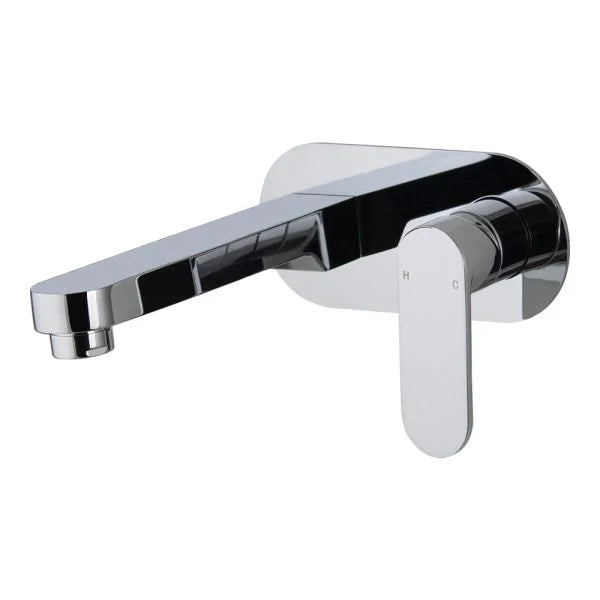 Saffron Wall Plate Mixer Brushed Chrome