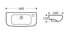 HUGO Basin wall hung basin(with bracket)
