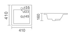 WB 4583 LOIS insert square basin