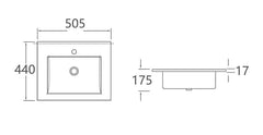 WB 4942-0 LOIS-II rectangle insert basin