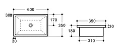 WB5038AL QUBI-II under counter basin