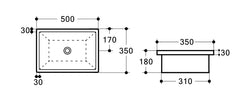 WB 7445W CHLOE wall-hung basin without tap hole( Can drill 1 tap hole if require)