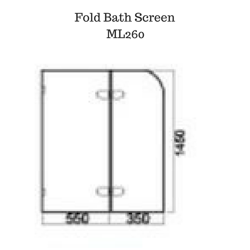 Bath Screen with Foldable Pivot door