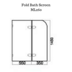 Bath Screen with Foldable Pivot door