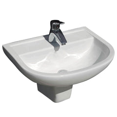 RAK X500 Wall Basin With Integral Shroud, 1 Tap Hole