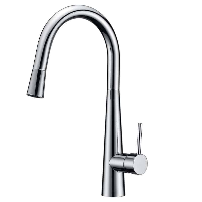 Goose neck Pull out Kitchen mixer Polished Chrome - WT4122