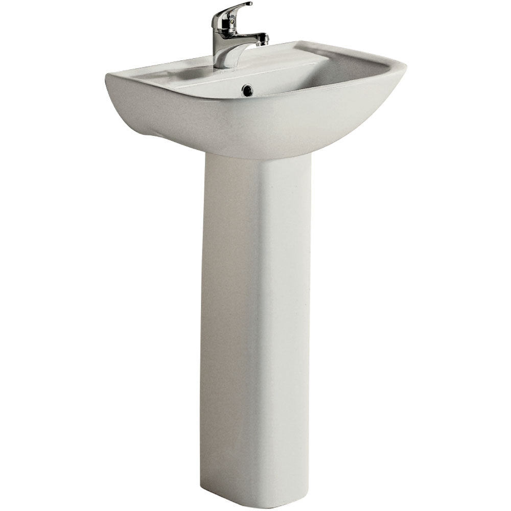 RAK Lara Ivory Pedestal Basin, 1 Tap Hole