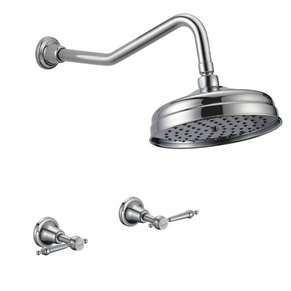 MAGGIE Classic Vintage Style Shower Set Polished Chrome SALE