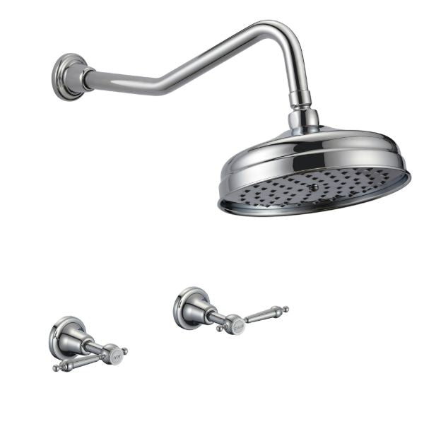 MAGGIE Classic Vintage Style Shower Set Polished Chrome