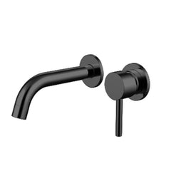 Agro Basin Wall Mixer Set - Matte Black
