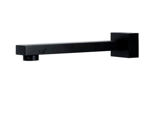 Aqua Square Bath Spout in Matt Black