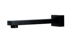 Aqua Square Bath Spout in Matt Black