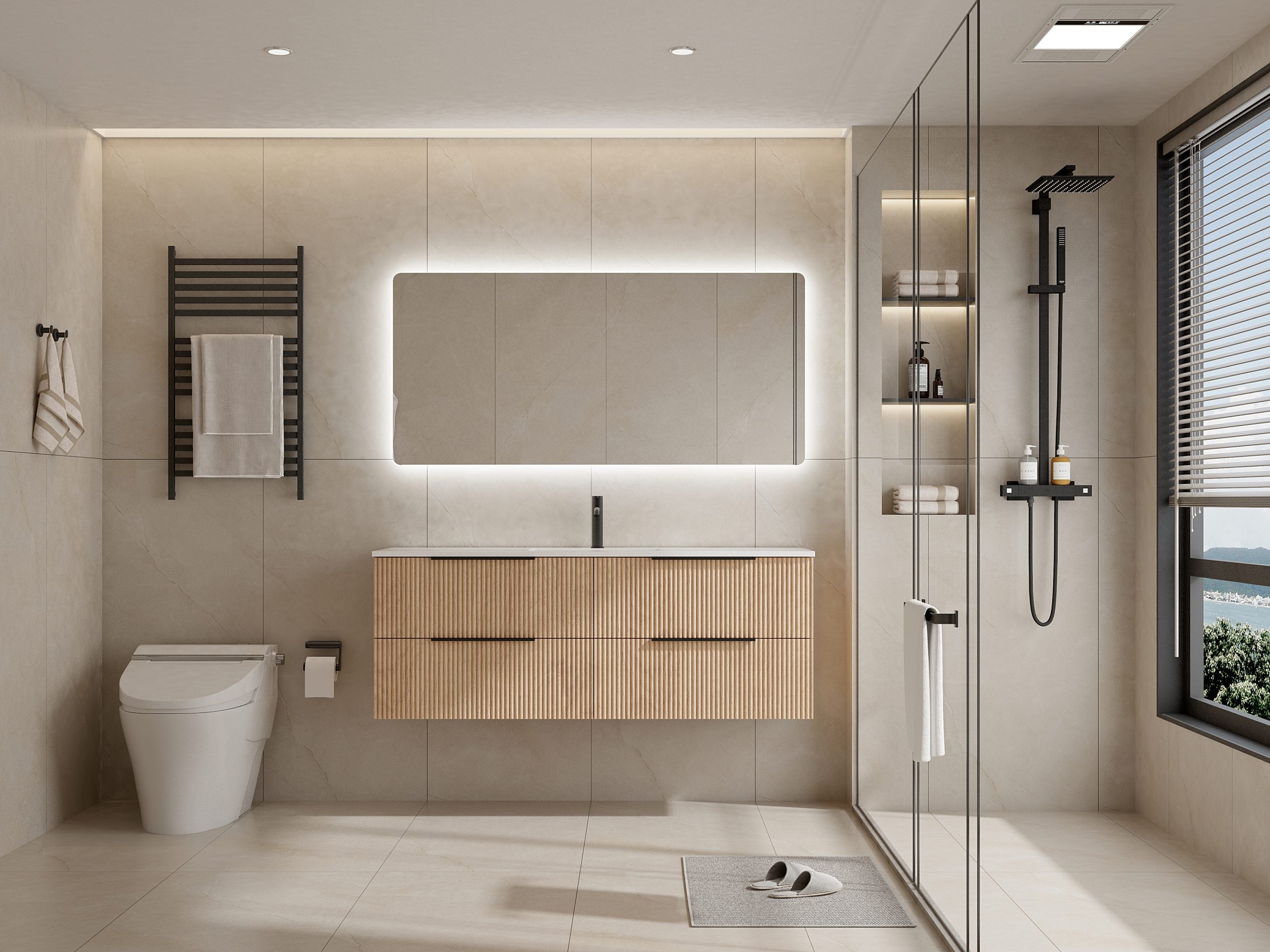 Ashwood 1500 Single Wall Hung Timber Bathroom Vanity
