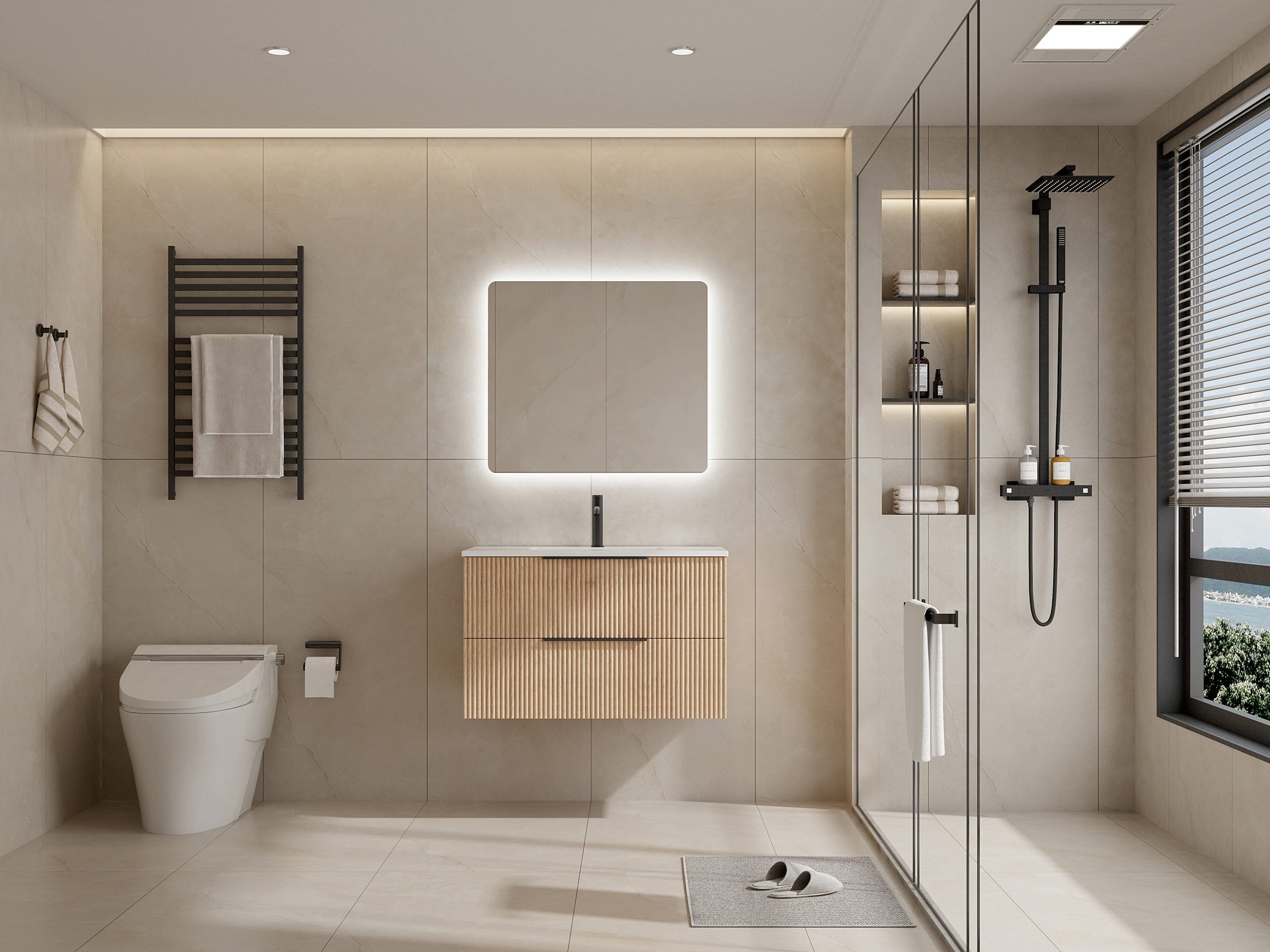 Ashwood 750 Wall Hung Timber Bathroom Vanity