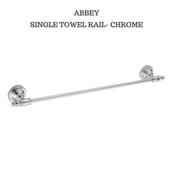 ABBEY SINGLE TOWEL RAIL CHR- 750