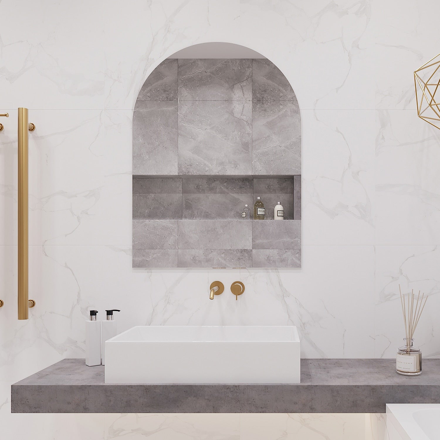 Arch shape Mirror 750mm*1000mm- AC7510GT