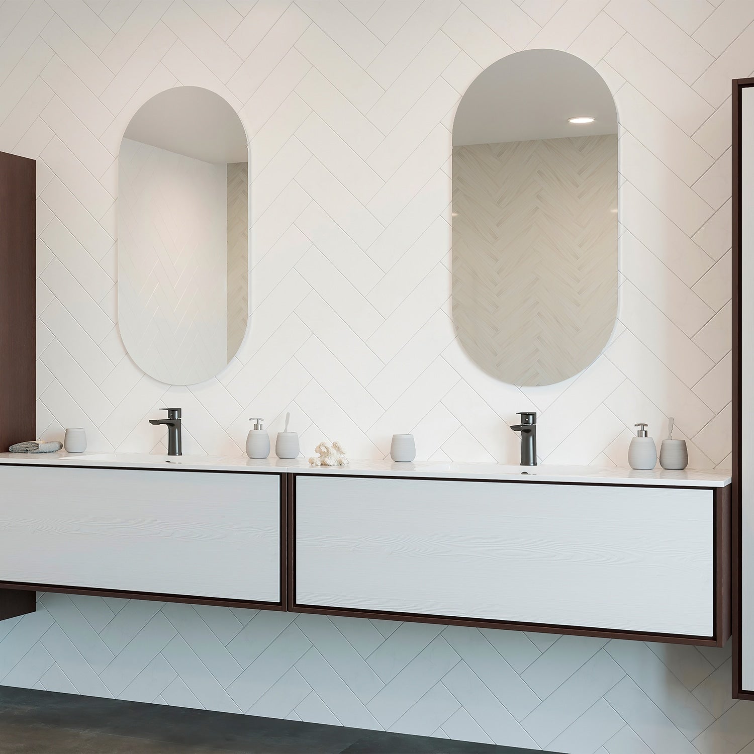 Pill Shape Polished Edge Mirror with Hangers - DP5010HN or  DP5010GT