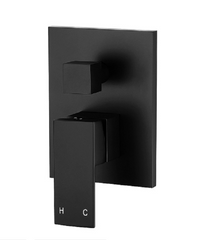 Aqua Shower Mixer with Divertor in Matt Black