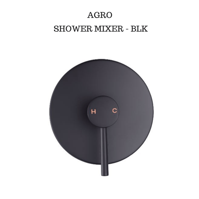 Agro Shower Mixer - Matte Black