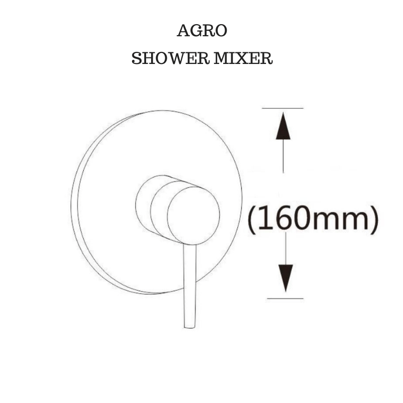 Agro Shower Mixer - Matte Black