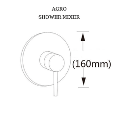 AGRO SHOWER MIXER - BLACK