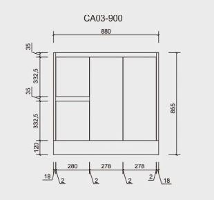 Alice 900mm Finger Pull Freestanding Bathroom Vanity Cabinet