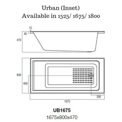 Inset Bath tub - Urban