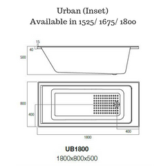 Inset Bath tub - Urban