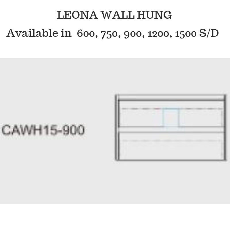 Leona 900mm Wall Hung Bathroom Vanity