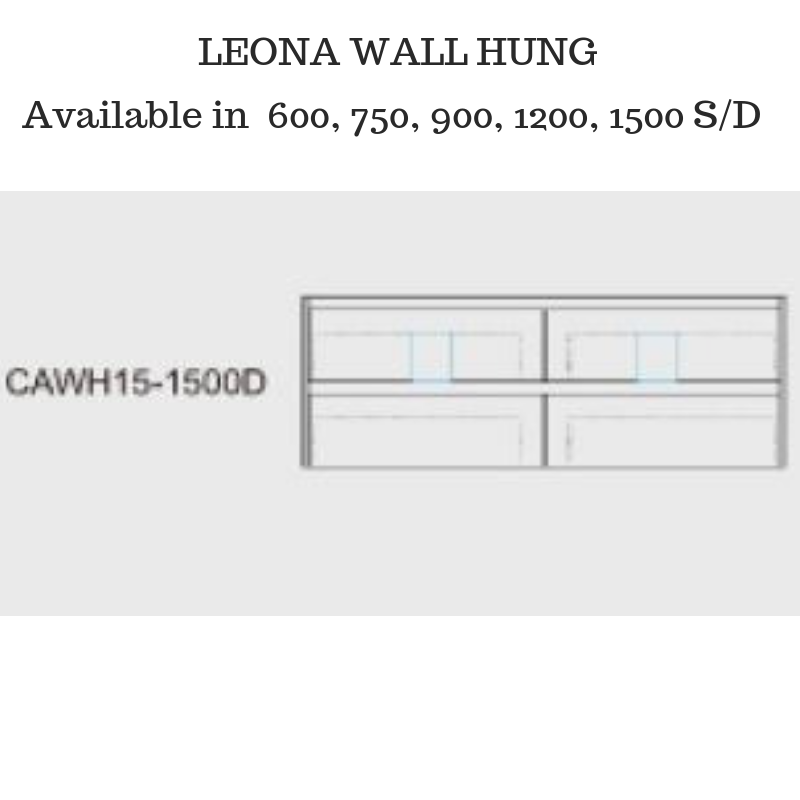 Leona 1500mm Wall Hung Bathroom Vanity