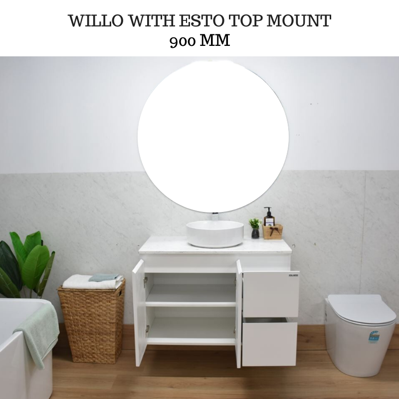 WILLO 900mm Wall Hung Bathroom Vanity