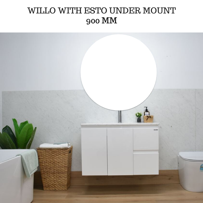 WILLO 900mm Wall Hung Bathroom Vanity