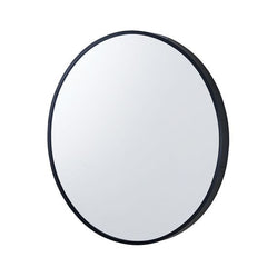 900*900*40mm Black Aluminum Framed Round Bathroom Wall Mirror with Brackets